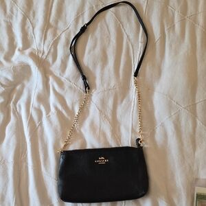 Coach Black Crossbody Bag with Gold Chain